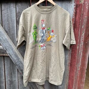Vintage 1999 Dr. Seuss Cat in the Hat Grinch Sam I Am T-shirt